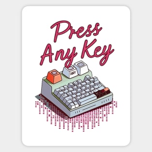 Press Any Key Sticker